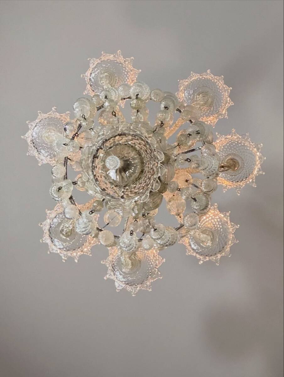 Lustre made of Murano glass beads, Venice around 1900