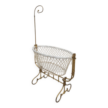 Brass rocking cradle, 19th century.