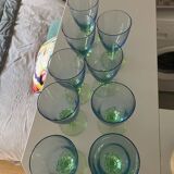 Bormioli rocco bahia blue & green art nouveau ombre verres