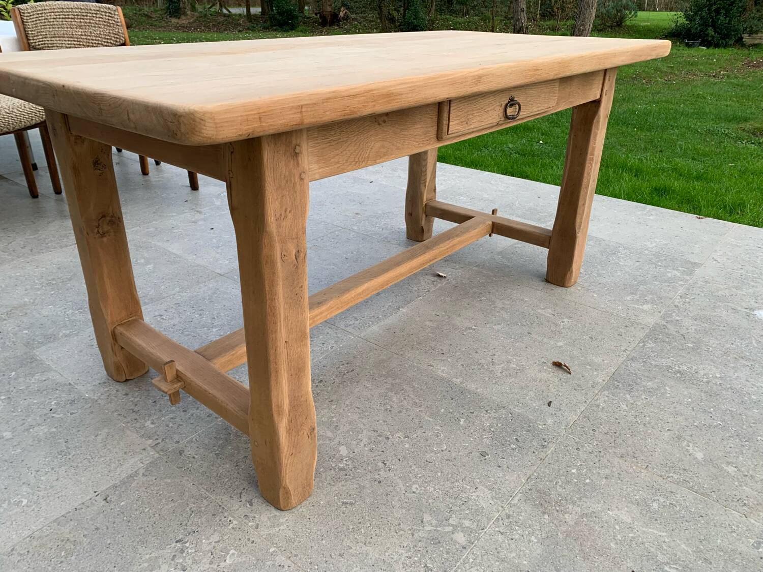 Solid oak farmhouse table