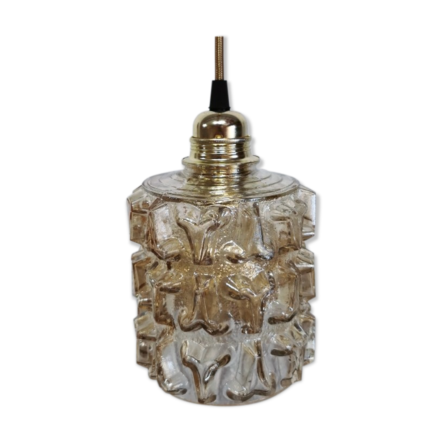 Old amber molded globe stroller