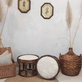 Rattan pouf
