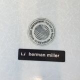 Set of 4 chairs the Fonda by Charles and Ray Eames, woolen yellow straw 1960-1970