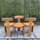3chairs in pine by Antti Nurmesniemi