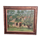 French vintage oil painting, signed Martínez, 1950