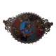 Large Japanese-style cloisonné enamel platter – Samurai decoration – Late 19th century