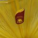 Yellow glass vase from German Walther glass estimated 1970-80s.