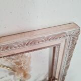 Old pink wooden frame