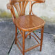 High curved wooden bar chair
