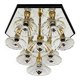 1980s Bicolor Glass Flush Chandelier by F. Fabbian