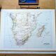 Imprimée en 1885, le sud de l'Afrique.