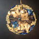 Hammered glass chandelier, 1970s