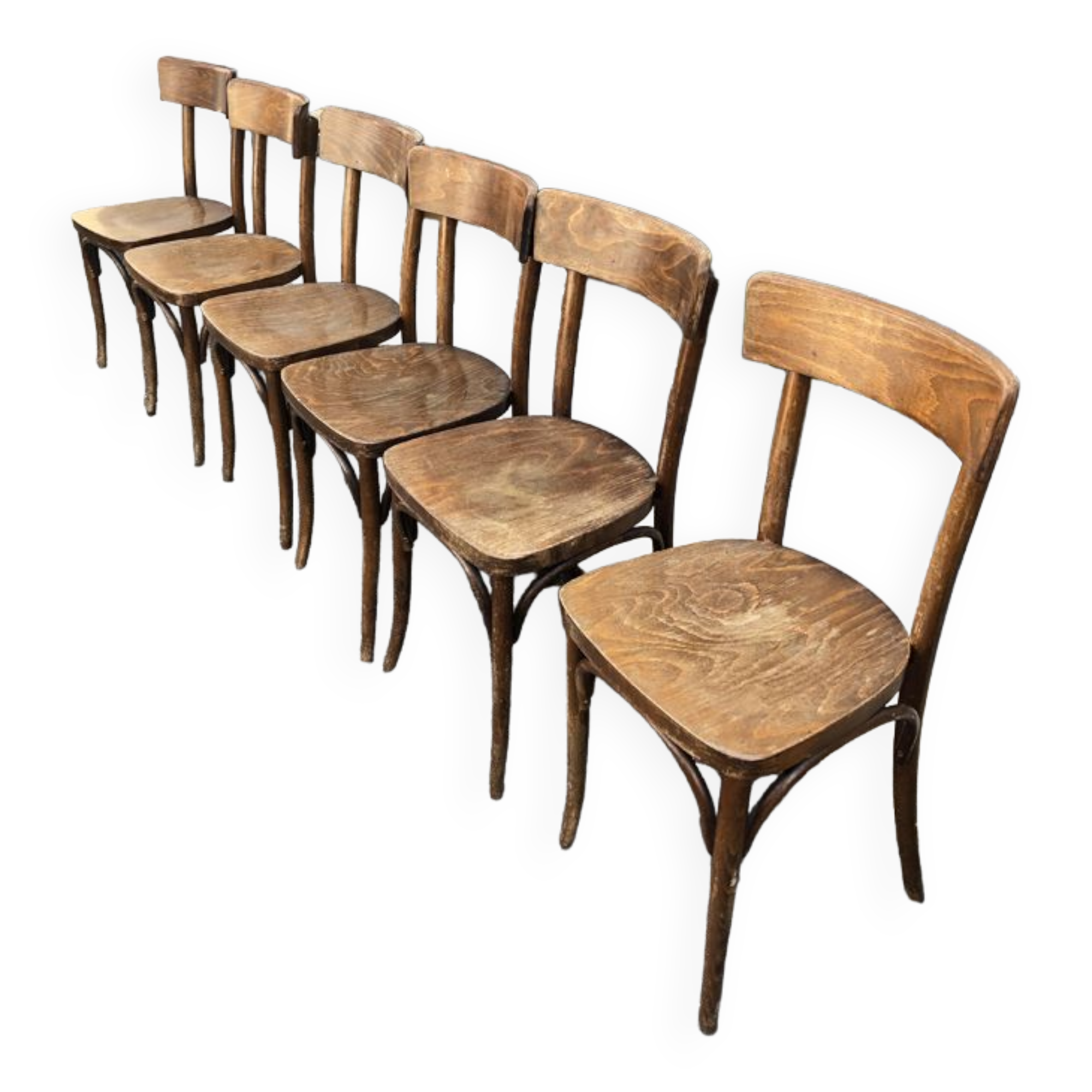 6 chaises bistrot Thonet Tchécoslovaquie 1920