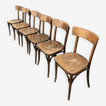 6 Thonet bistro chairs Czechoslovakia 1920