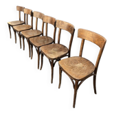 6 chaises bistrot Thonet Tchécoslovaquie 1920
