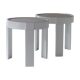 Pair of tables design Holland in white plastic