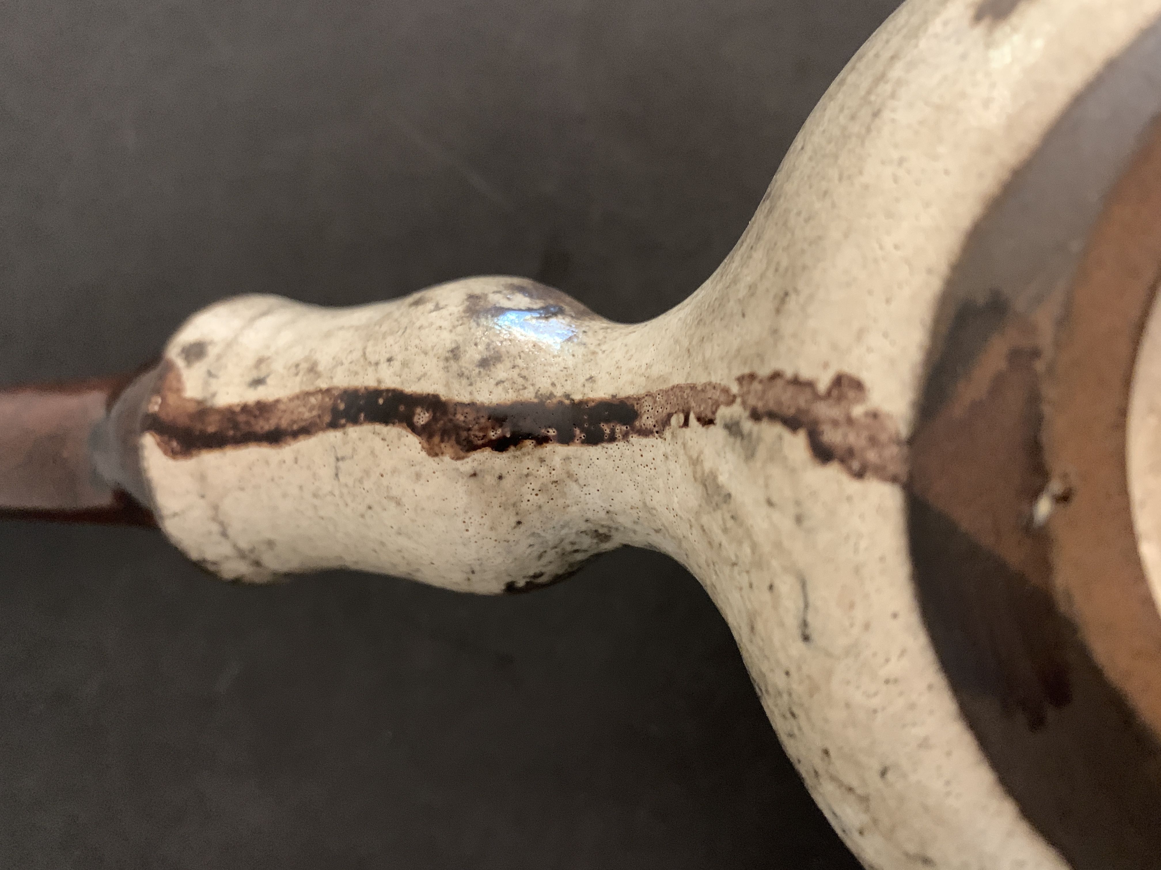 Ceramic chocolatière Gustave Reynaud, Le Murier, Vallauris, 1960