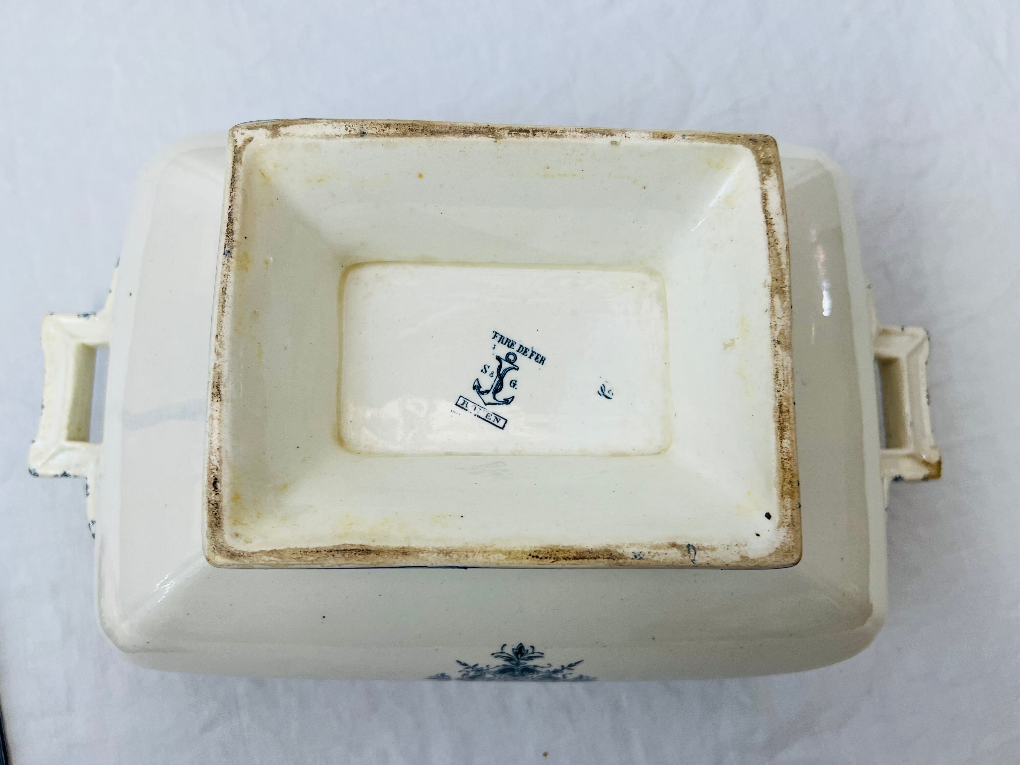 Soup tureen iron earthenware Clairefontaine