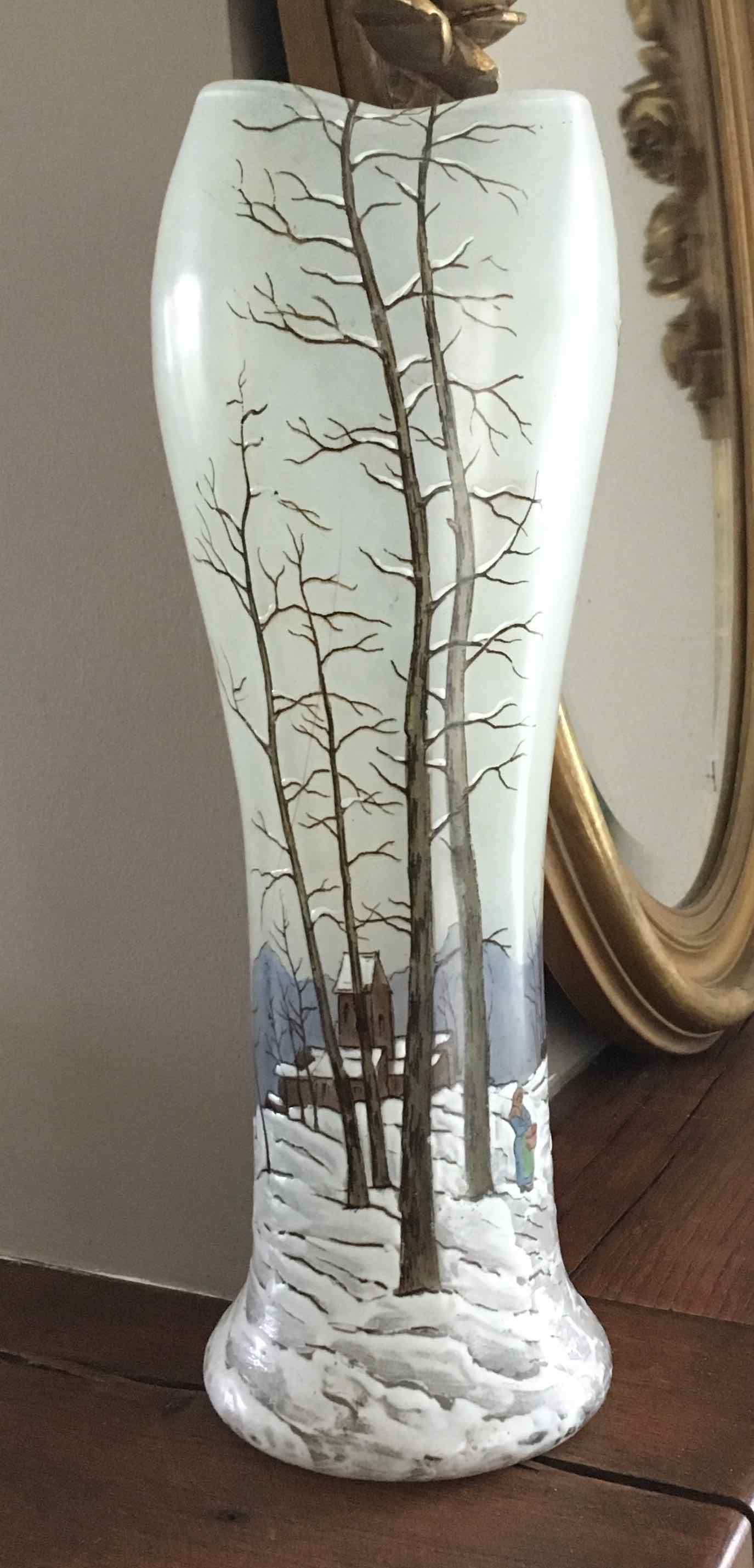 Glass paste vase 50s