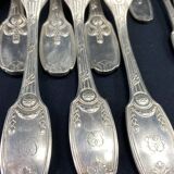Christofle cutlery set silver metal Empire large cutlery and desserts, spoons