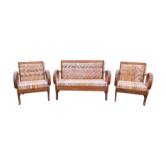 Pair of armchairs & colonial bench asia