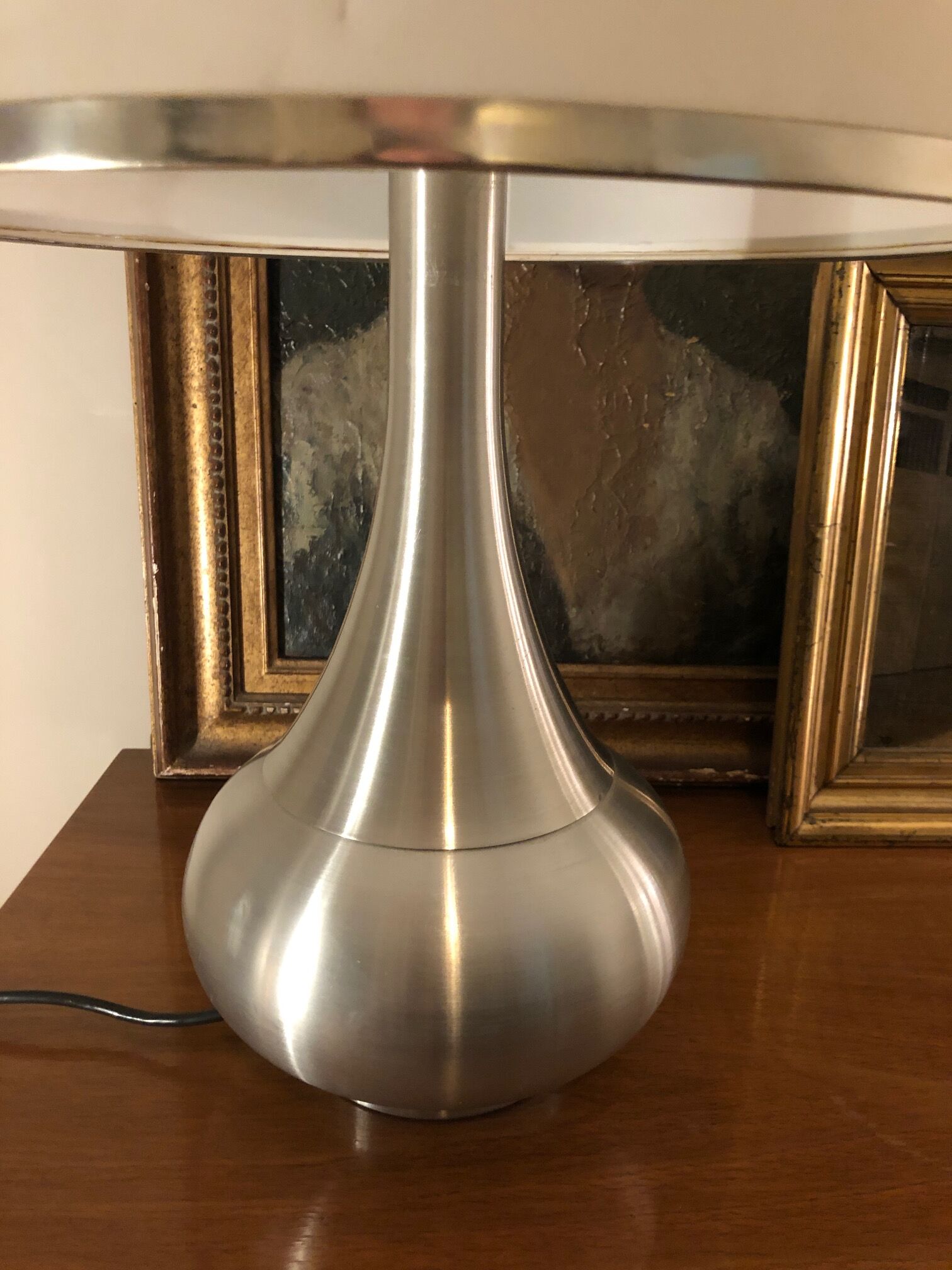 Brushed aluminum lamp 1970