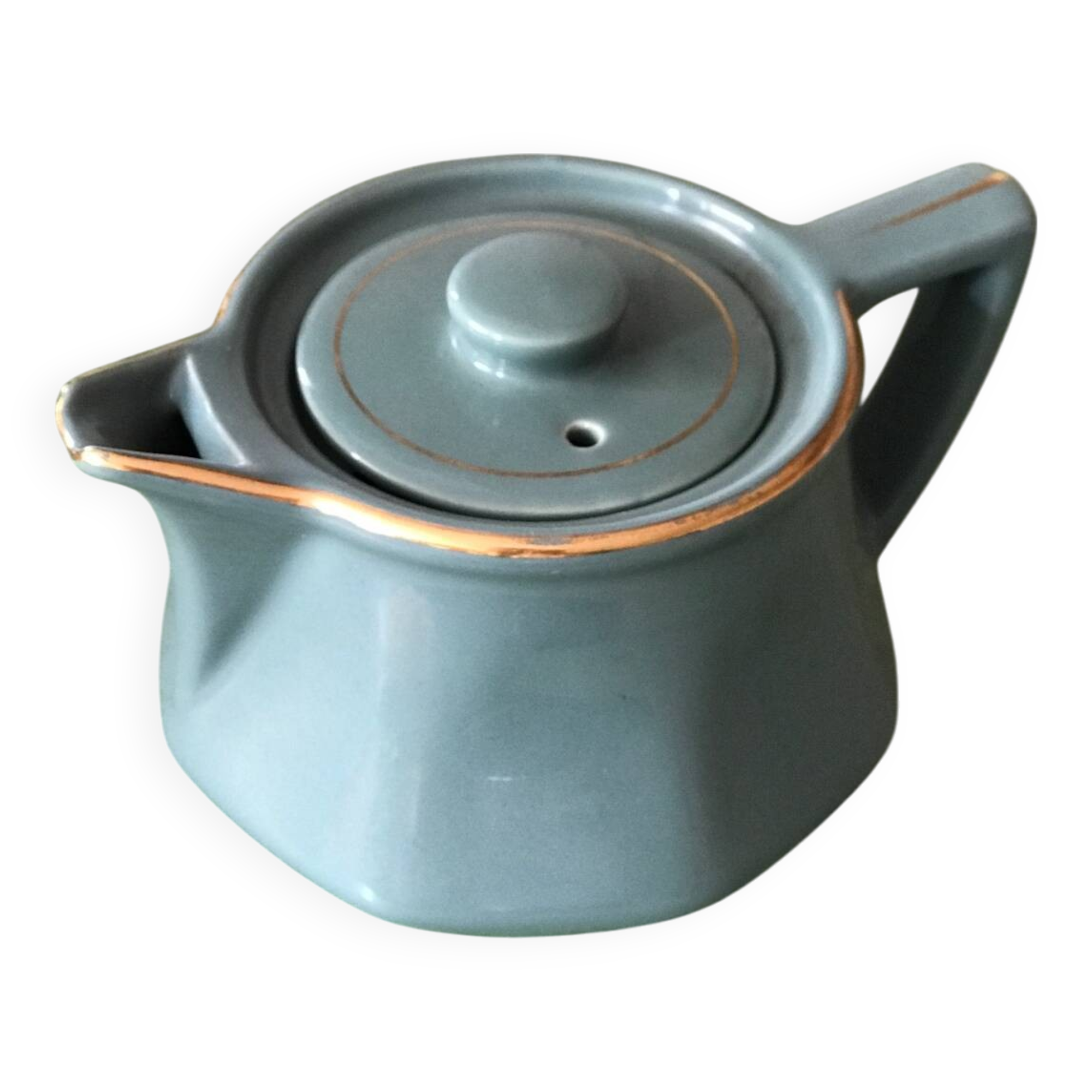 Antique celadon green teapot