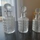 Textured glass perfume bottles