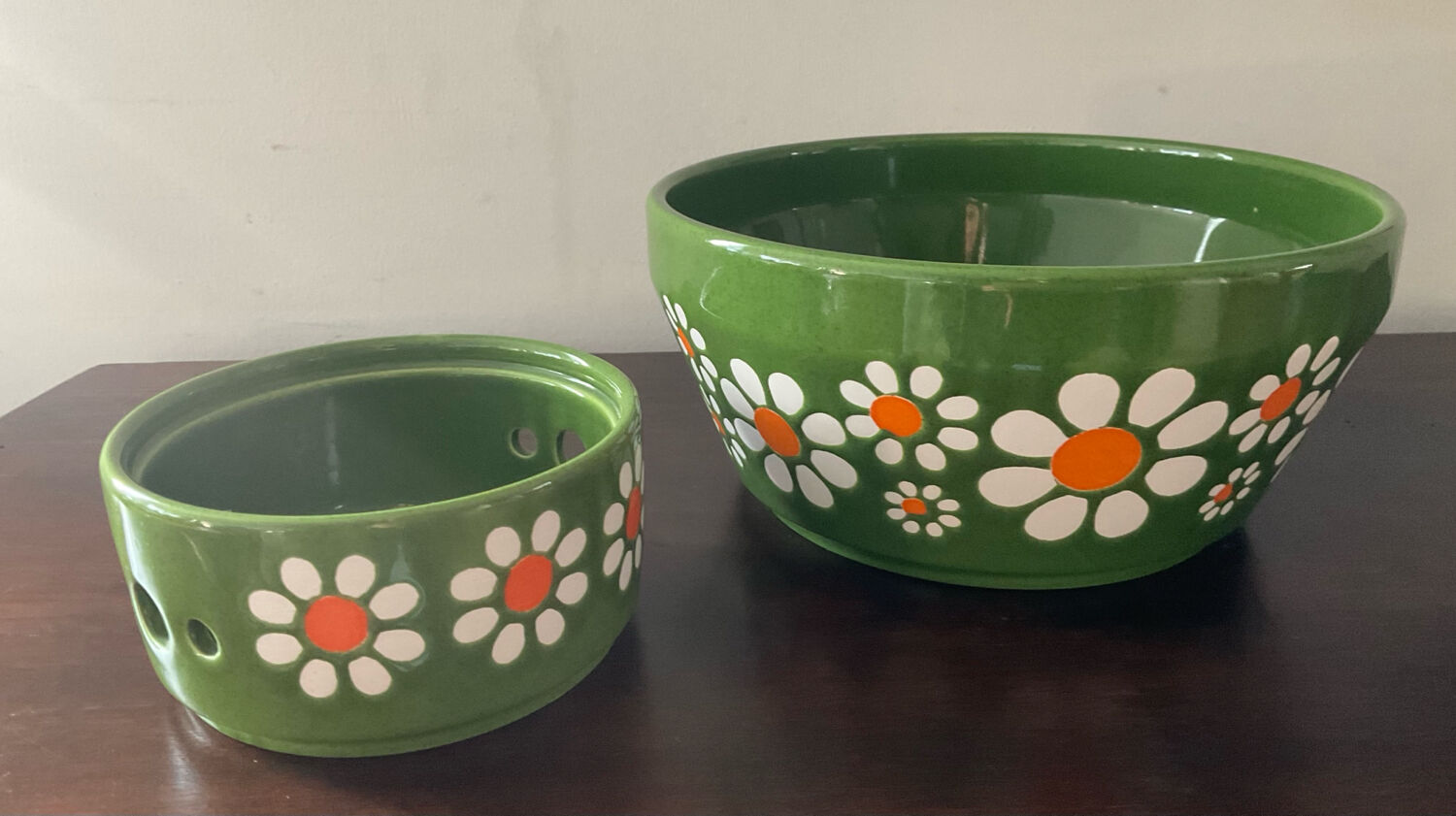 Duo vintage plant pot West Germany