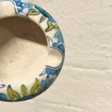 Cendrier en céramique fleurs bleues