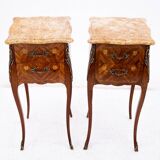 Unique bedside tables, France, circa 1920.