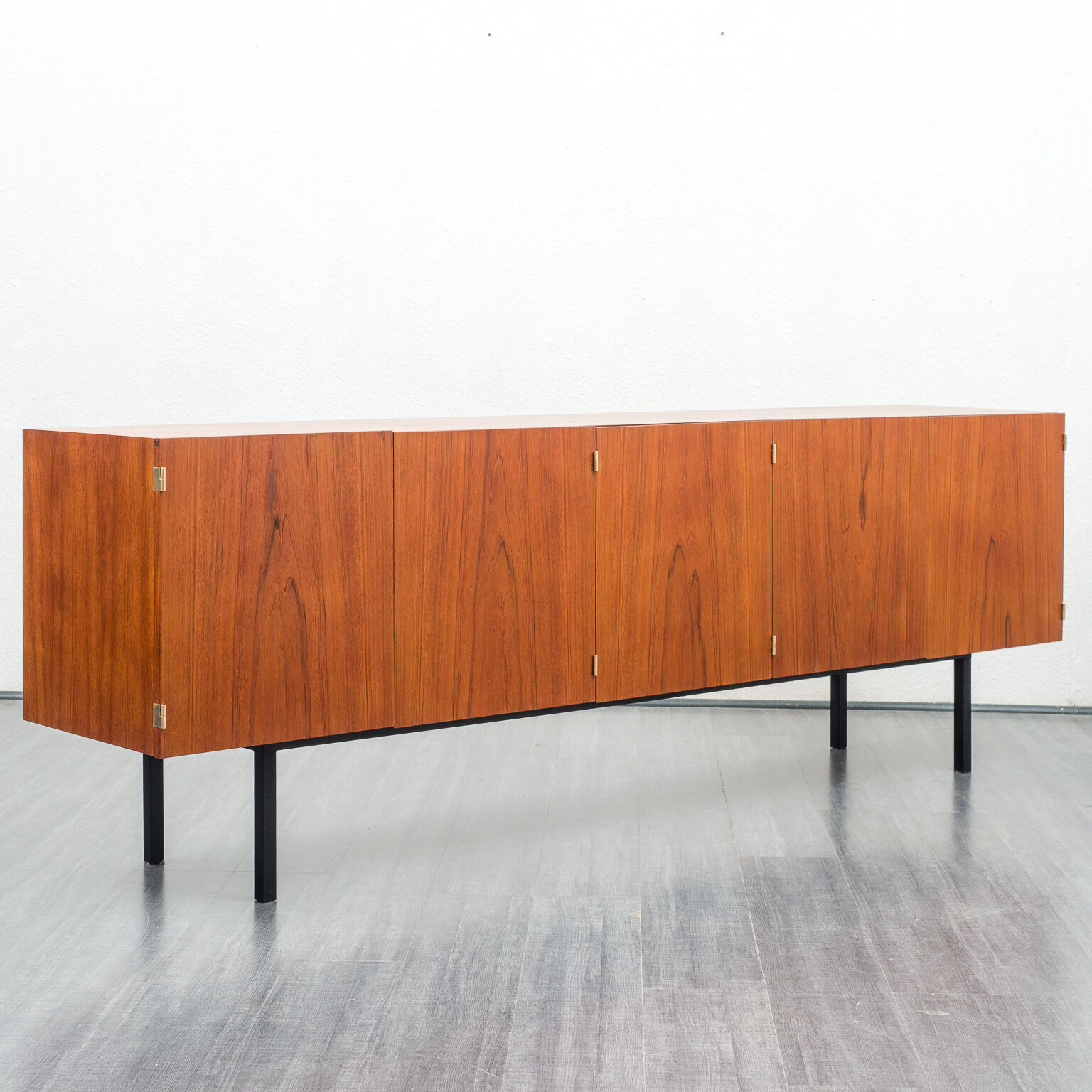 Large minimalist thread, 60s, teak, restored