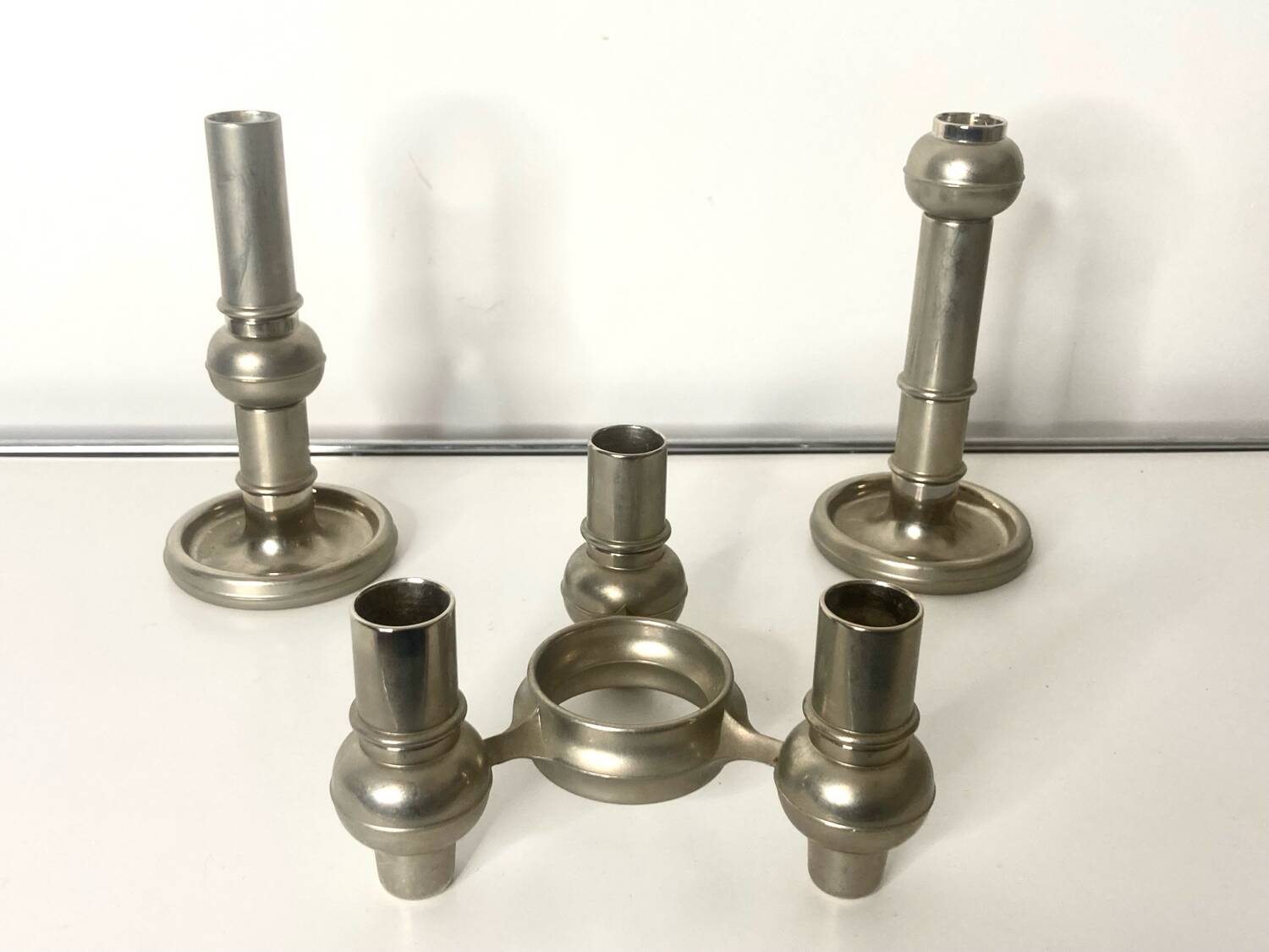 Set of 3 Stoff Candleholders 12 pieces