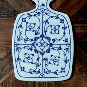 Small Winterling Indian Blue Strawflower Porcelain Board