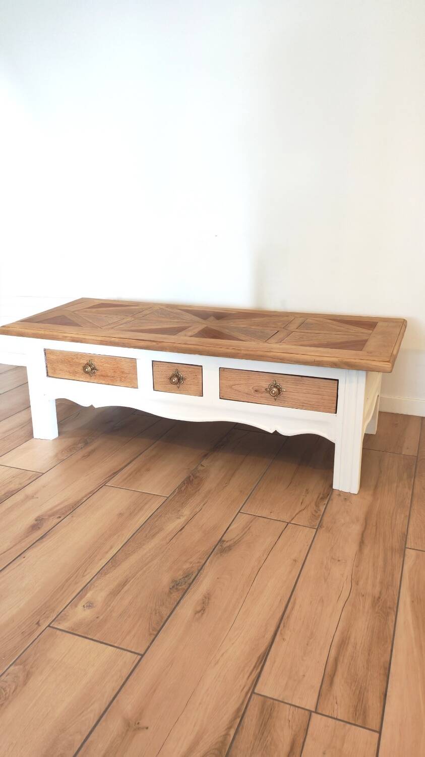 Louise - renovated solid oak coffee table