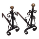 Pair of fireplace andirons