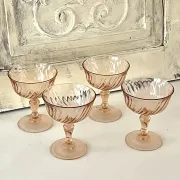 Champagne glasses – Vintage French Glass Set of 4