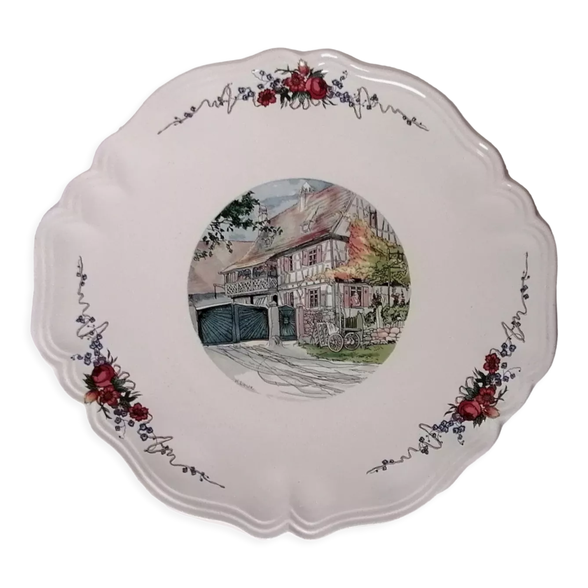 Sarreguemines orbernai pie dish