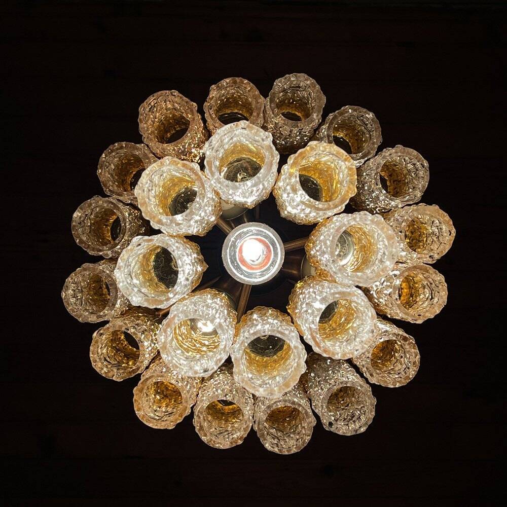 Murano glass chandelier Tronchi by Venini, Italy, 1960s