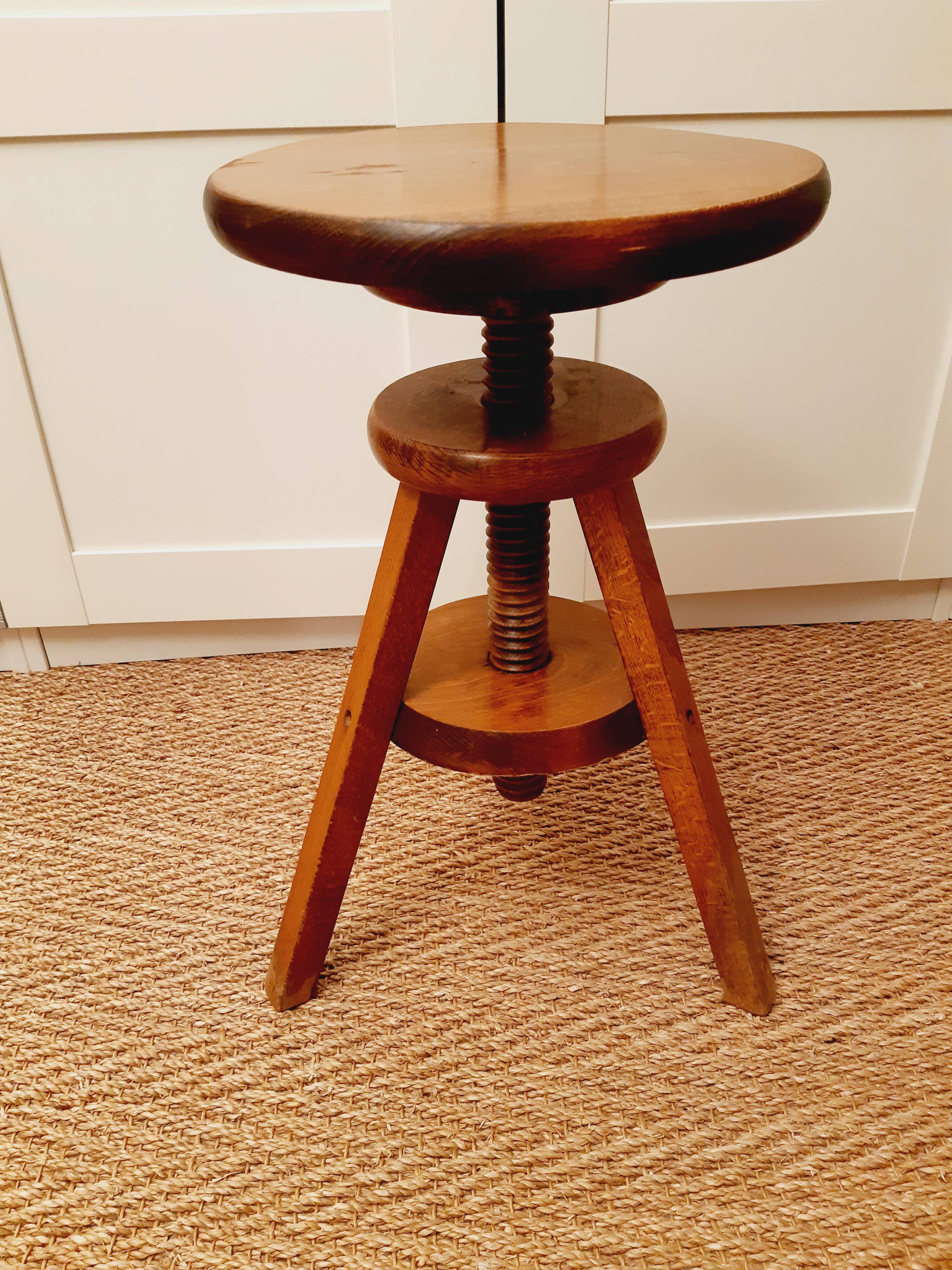 Solid wood screw stool