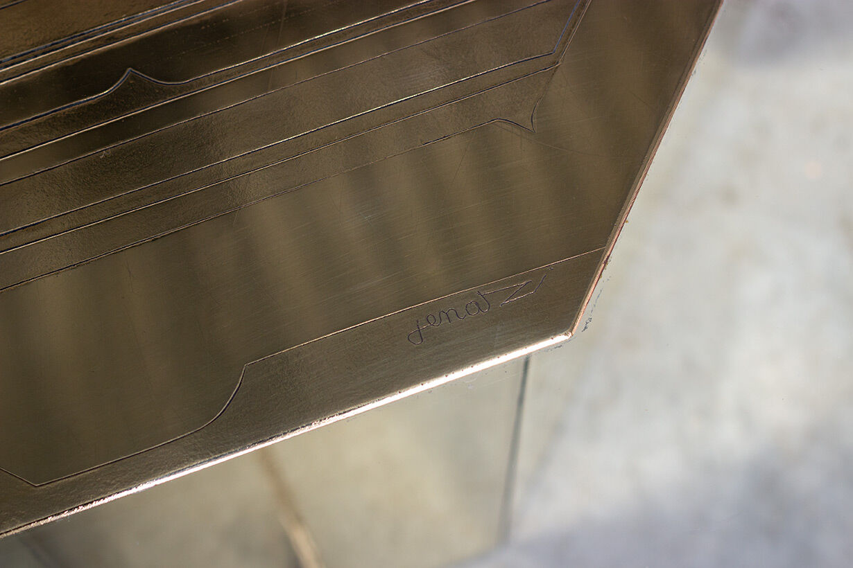 Octagonal coffee table Jenazi Jonckers circa 1980