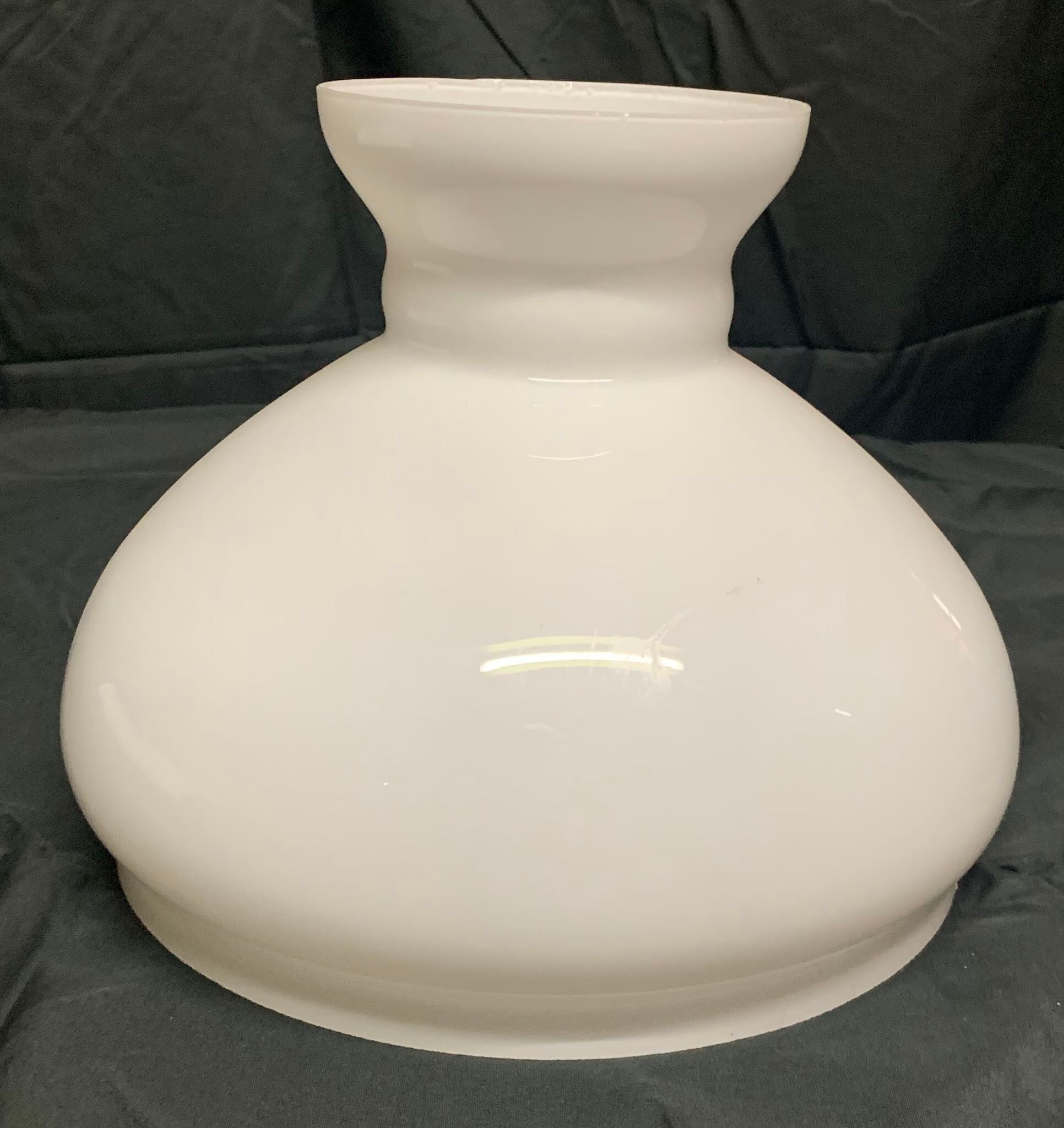 White opaline glass dome lampshade