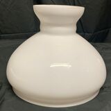 White opaline glass dome lampshade