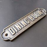 Brass Dining room door plate