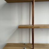 Oak and copper bookcase