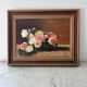 Tableau bouquet de roses anciennes signé R.Stephan