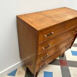 Vintage compass foot chest of drawers