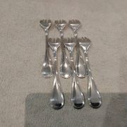 6 silver-plated oyster forks by Christofle, Albi pattern