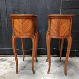 Pair of kidney bedside tables