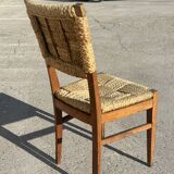 Set of 6 Audoux Minet armchairs and chairs, 1950s